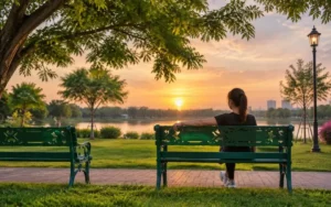 Sitting and Relaxing