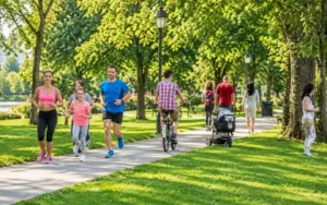 Walk, jog and exercise.